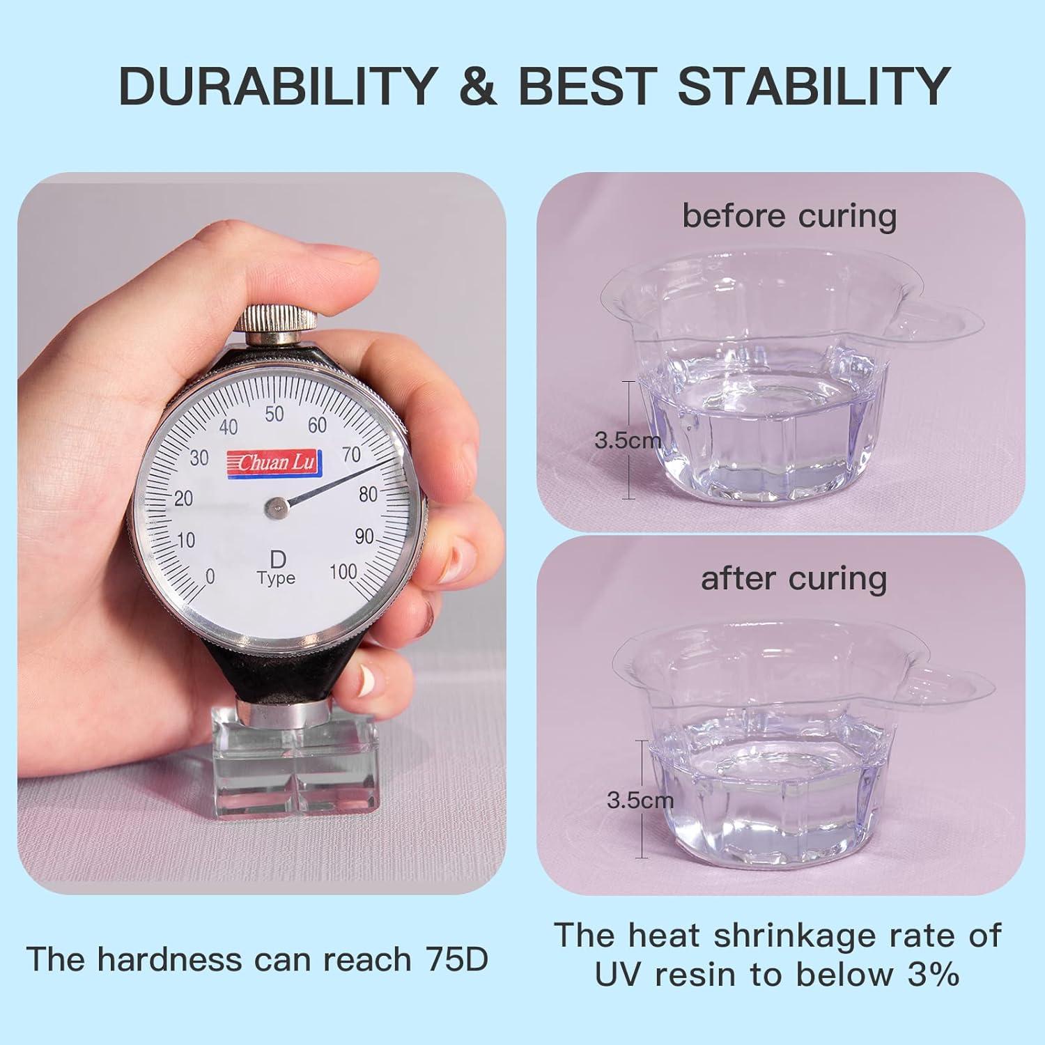 Kit de Resina UV JDiction 100g con Luz UV 12W para Manualidades