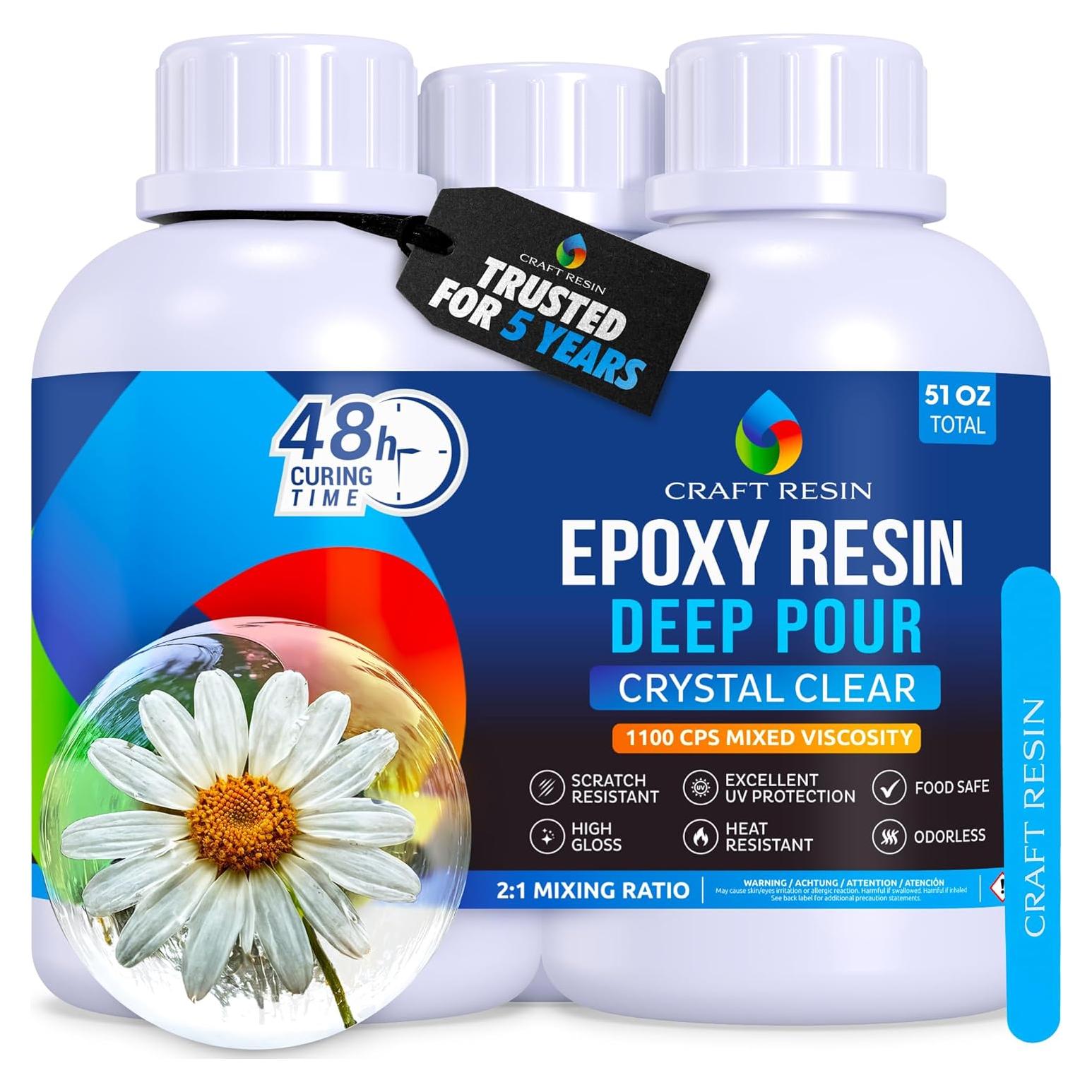 Kit de Resina Epóxica Craft Resin 51 Oz Vertido Profundo