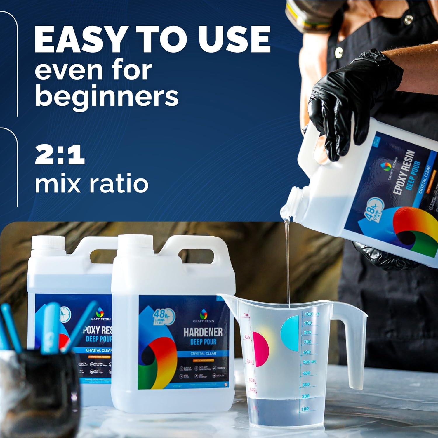 Kit de Resina Epóxica Craft Resin 51 Oz Vertido Profundo