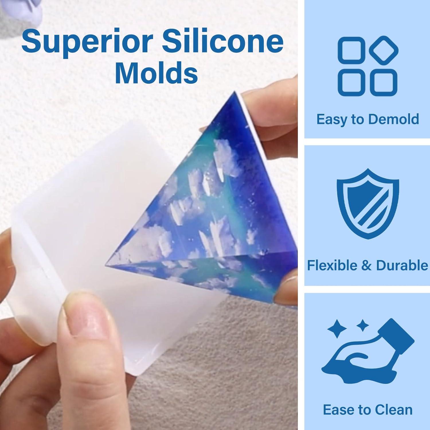 Kit de Resina Epoxy Completo LET'S RESIN 16oz con Moldes y Flores