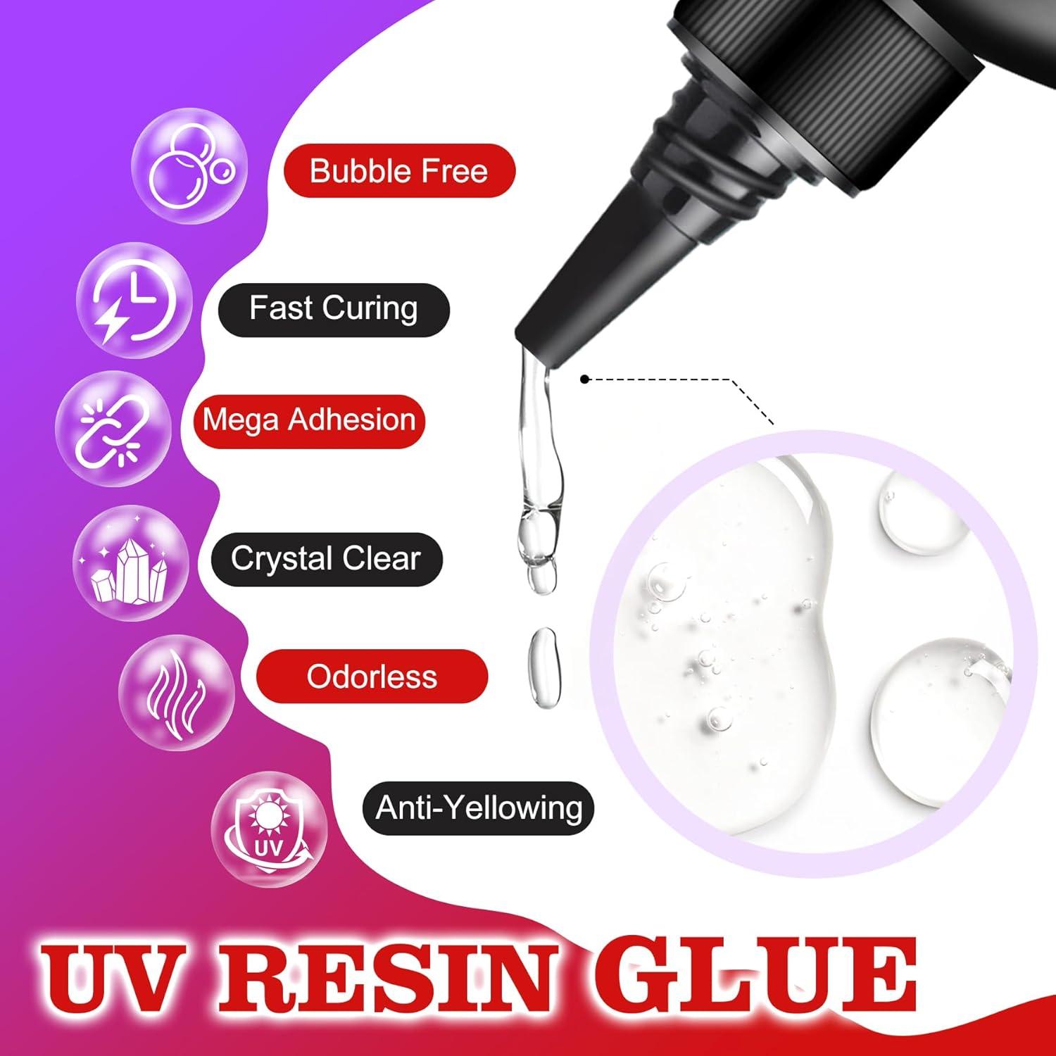 Kit de Resina UV Fuchoi con Linterna Recargable 395nm 60g