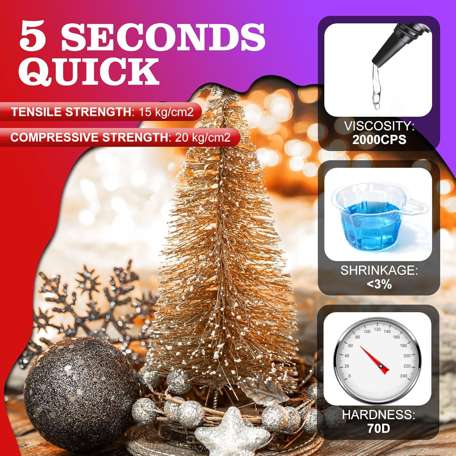 Kit de Resina UV Fuchoi con Linterna Recargable 395nm 60g