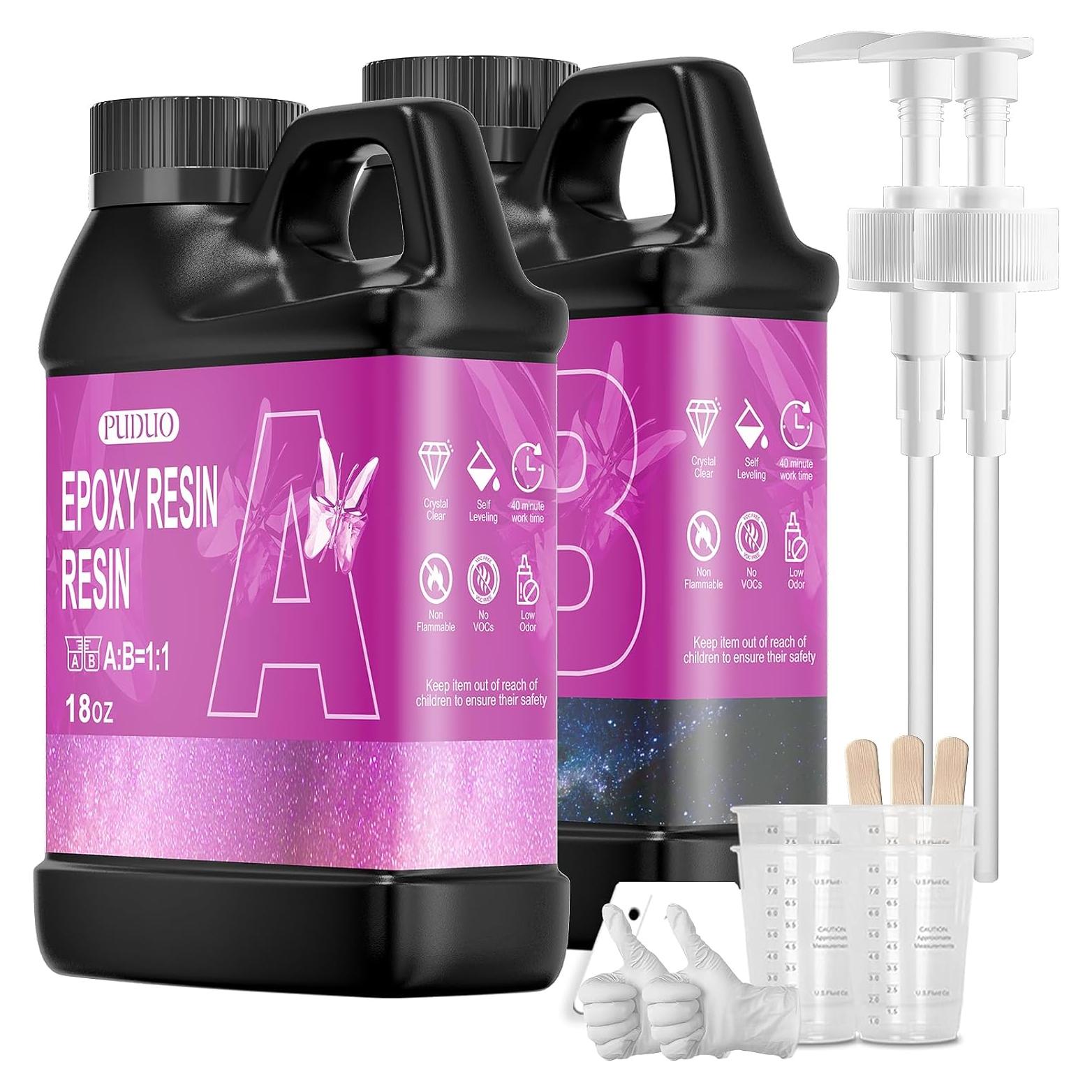 Kit de Resina Epóxica PUDUO 1022ml, Anti-Amarillenta, Fácil Mezcla