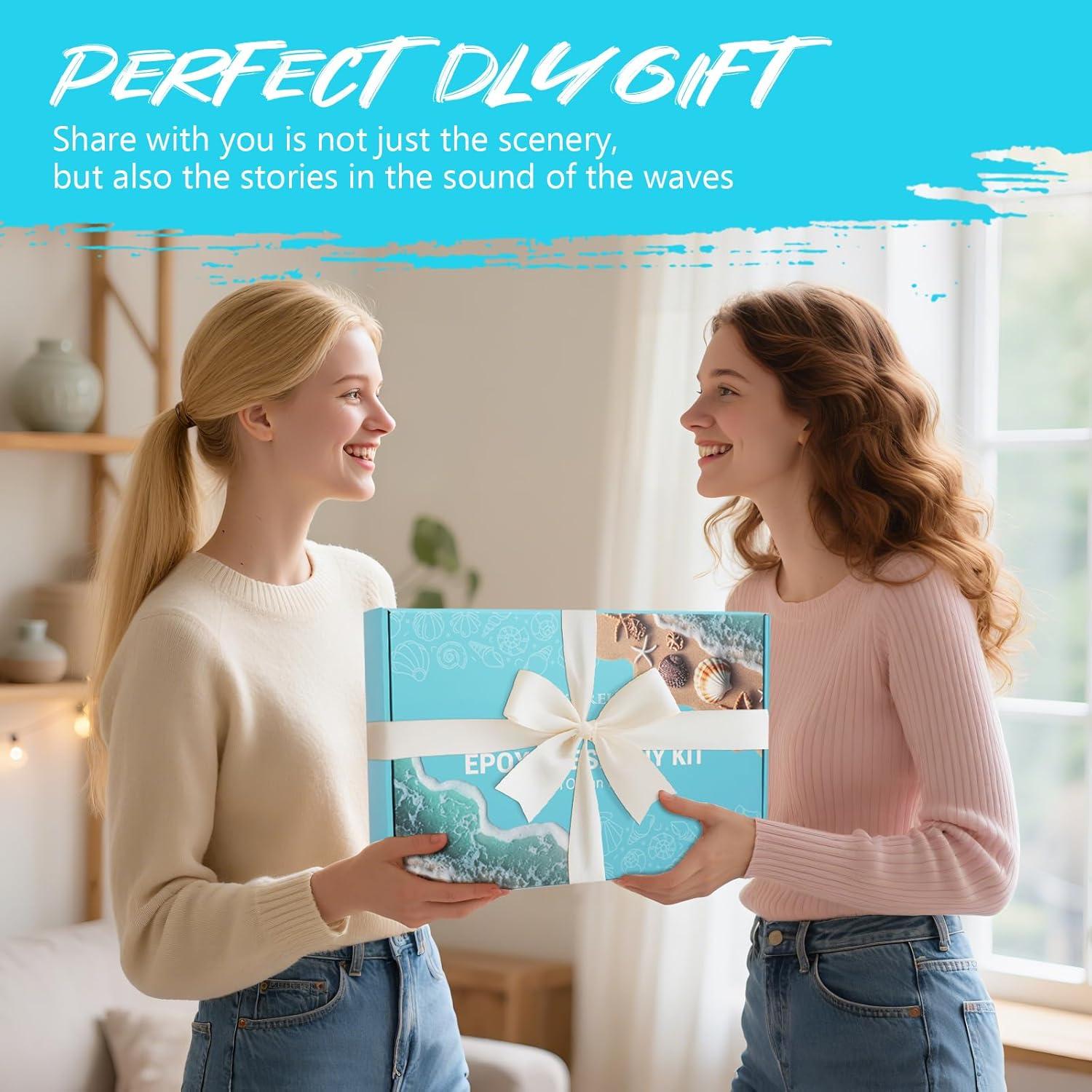 Kit de Arte en Resina Oceánica KISREL - 3 Marcos, 2.6 kg