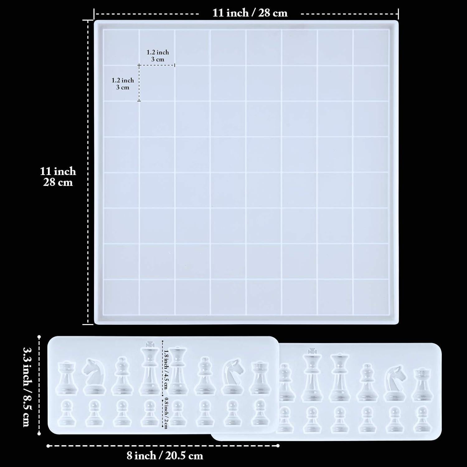 Kit de Moldes de Silicona NiArt para Ajedrez 3D DIY 28x28cm