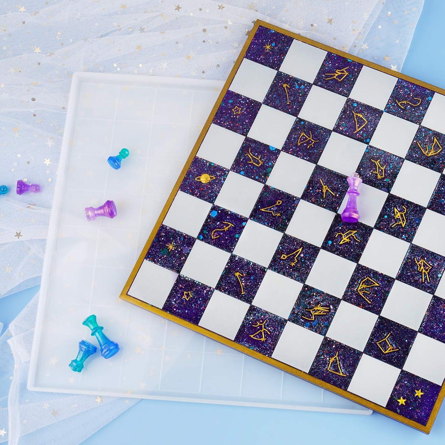 Kit de Moldes de Silicona NiArt para Ajedrez 3D DIY 28x28cm