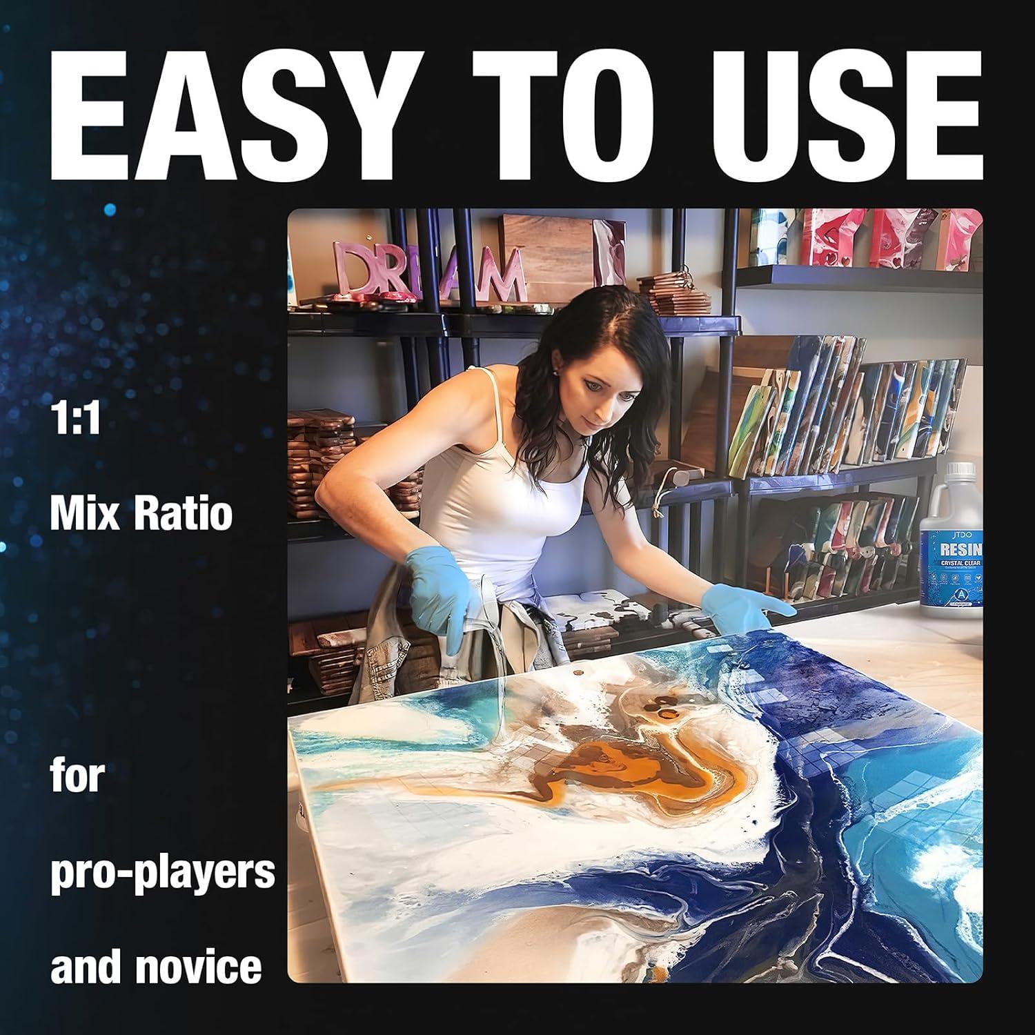 Resina Epóxica JTDO 3.78L Cristal Claro Autonivelante