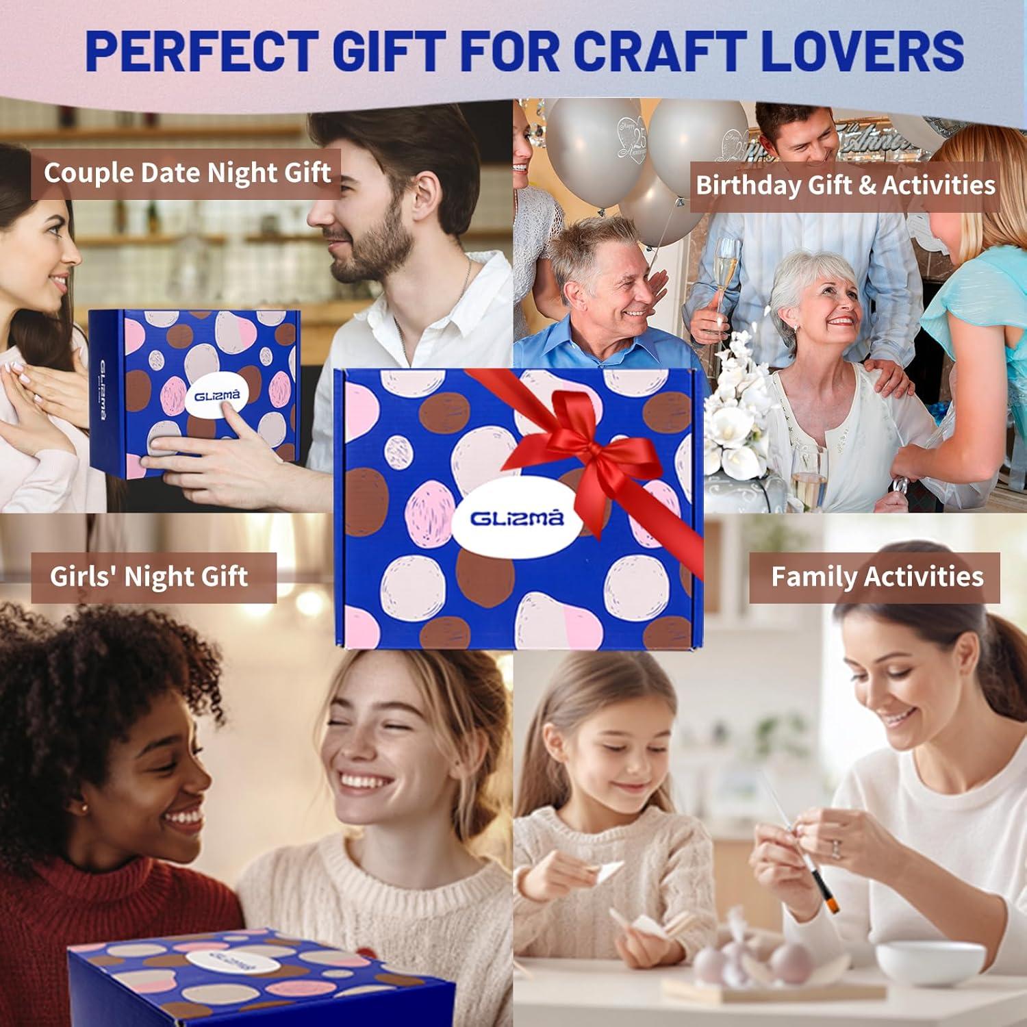 Kit de Polvo de Fundición Glizma - 2 Juegos, 4 Bandejas DIY