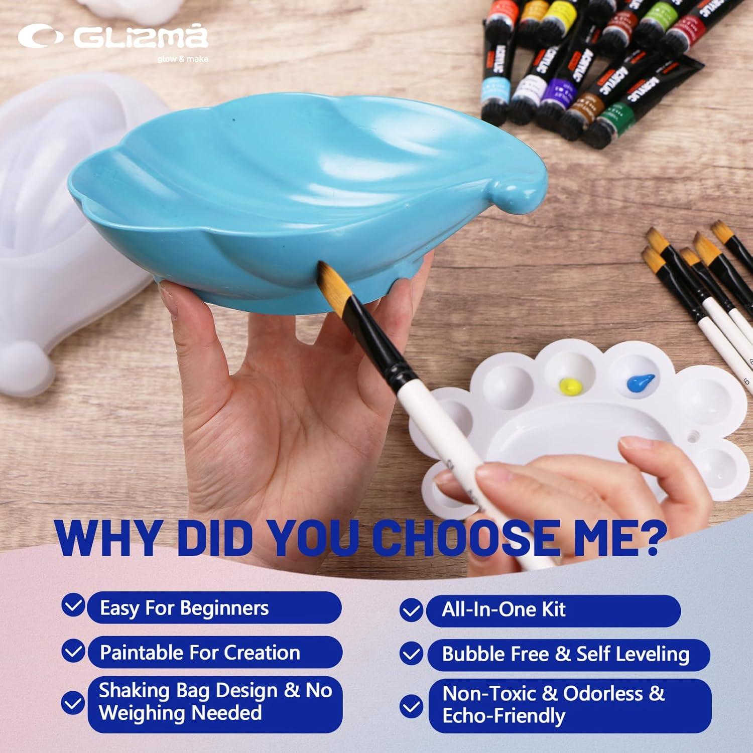 Kit de Polvo de Fundición Glizma - 2 Juegos, 4 Bandejas DIY