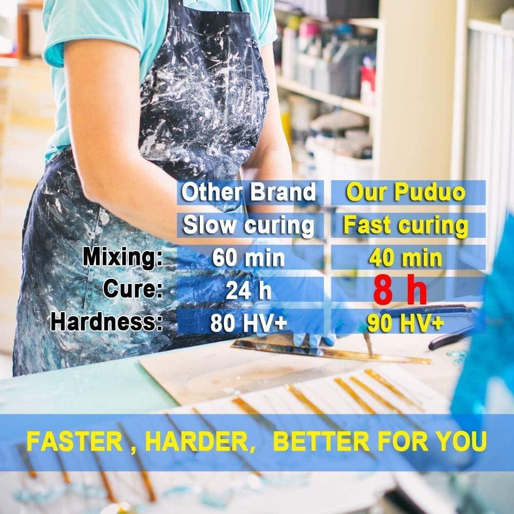 Kit de Resina Epóxica Transparente Puduo 16 OZ con Accesorios