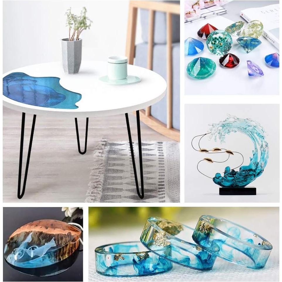 Kit de Resina Epóxica Transparente Puduo 16 OZ con Accesorios