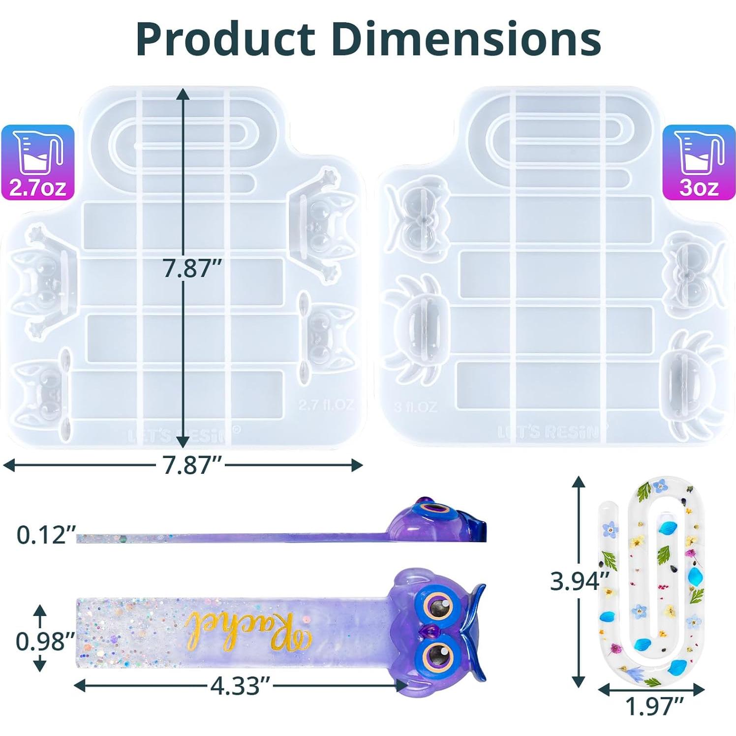 Moldes de Silicona para Marcadores LET'S RESIN - 5 Diseños