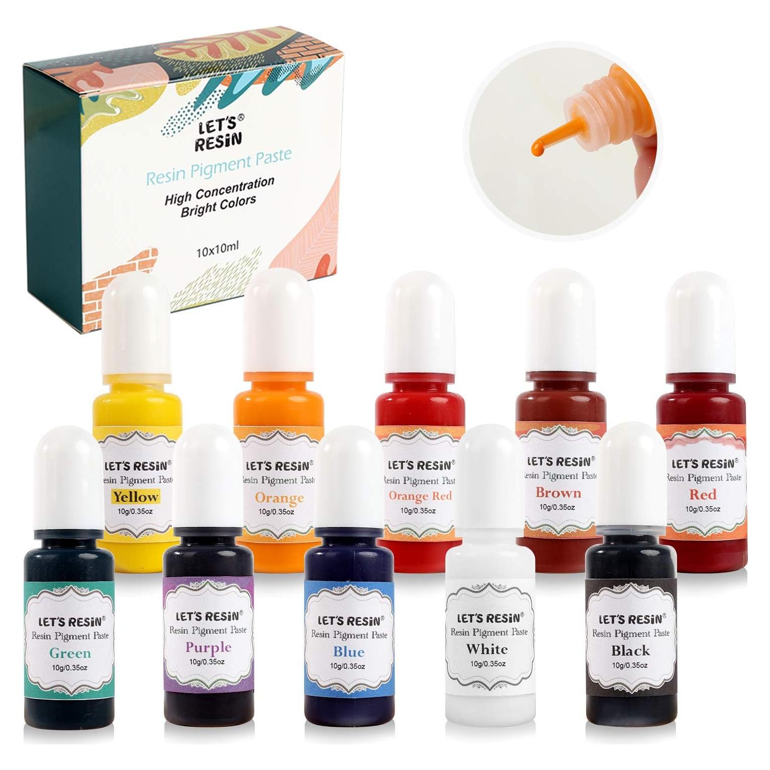 Pasta de Pigmento para Resina Epoxy LET'S RESIN 10 Colores 10g