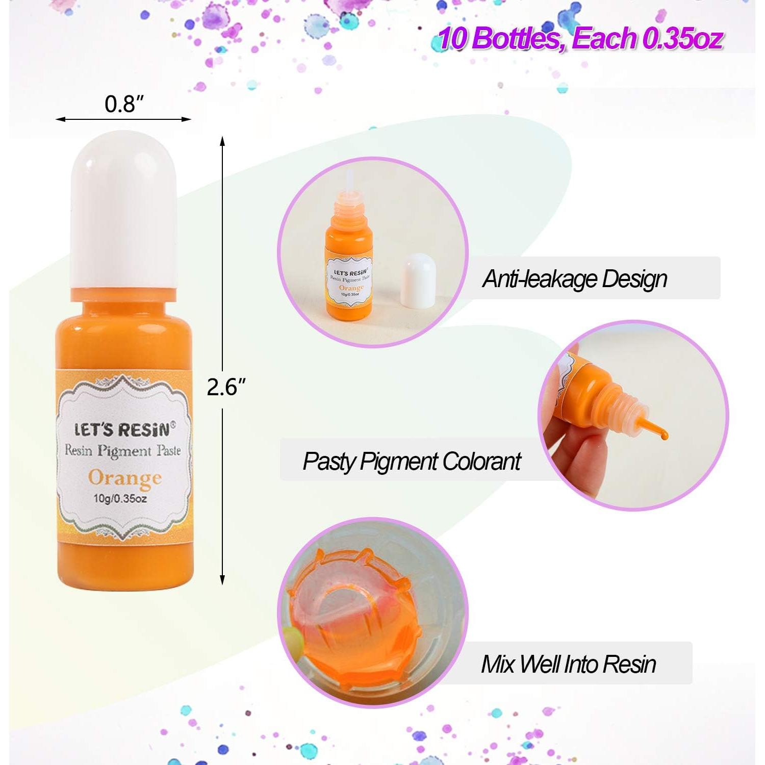 Pasta de Pigmento para Resina Epoxy LET'S RESIN 10 Colores 10g