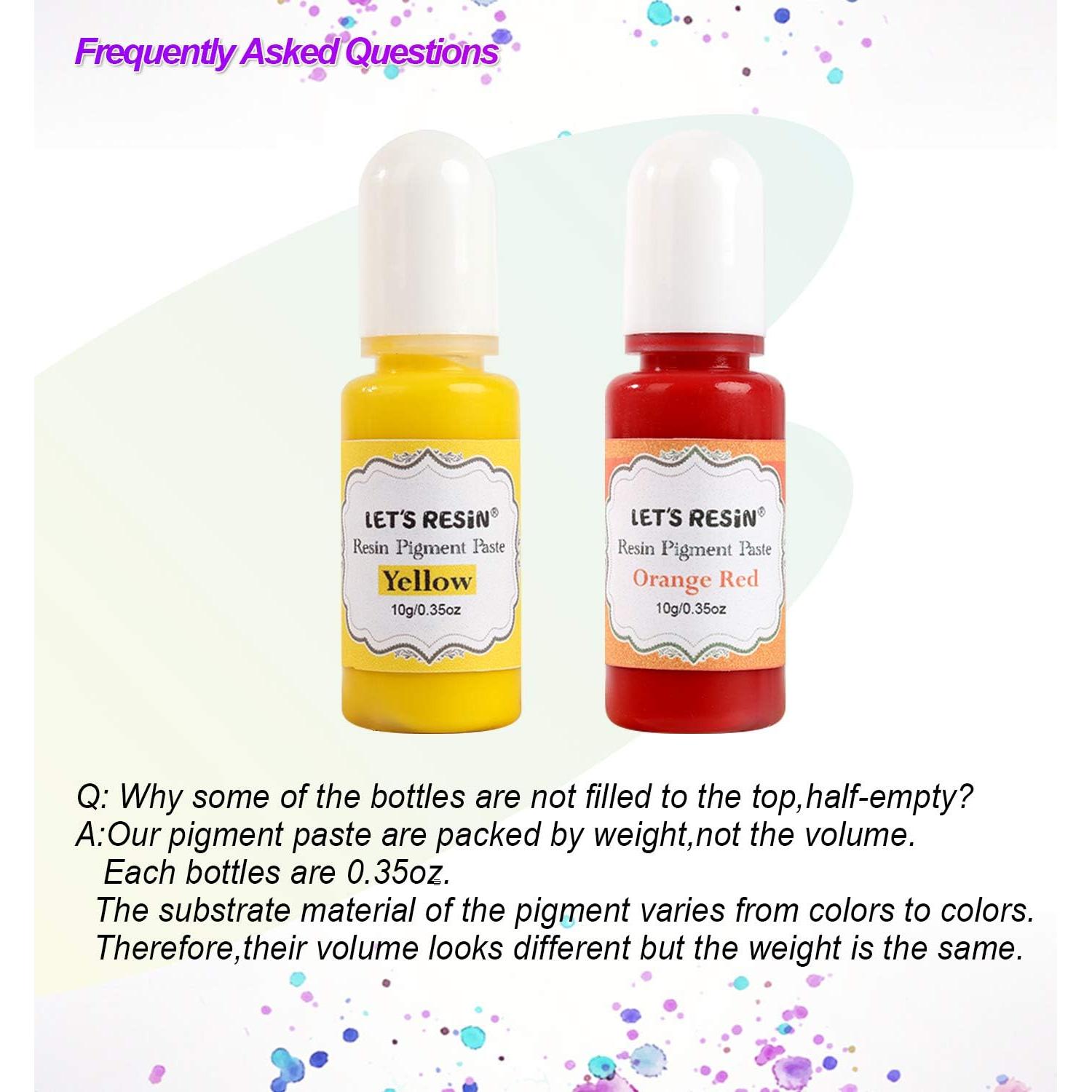 Pasta de Pigmento para Resina Epoxy LET'S RESIN 10 Colores 10g