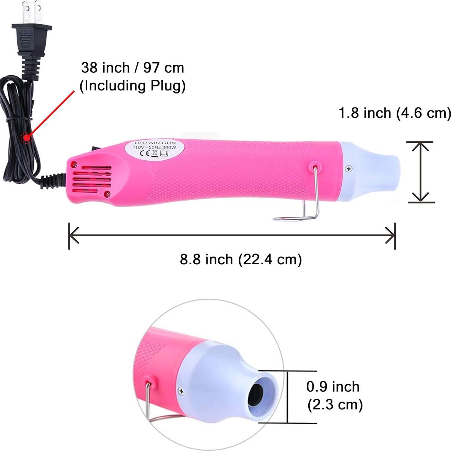 Pistola de Calor CALPALMY Rosa para Manualidades y Resina