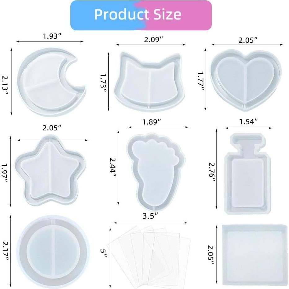 Conjunto de Moldes de Silicona para Shaker BIGEBO 8 Pcs