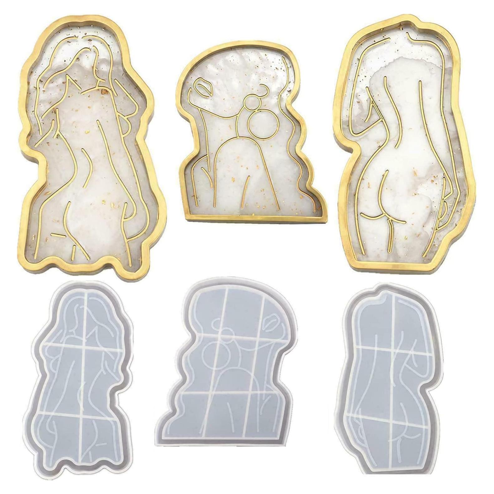 Molde de Silicona EORTA 3 Piezas para Bandejas de Resina 15.7 cm