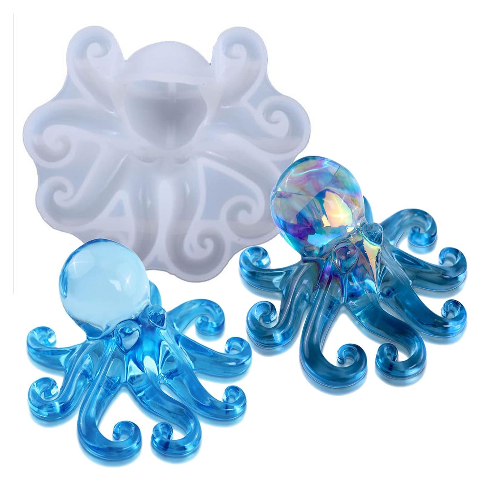 Molde de Silicona de Pulpo Qinlunuho para Resina 3D DIY