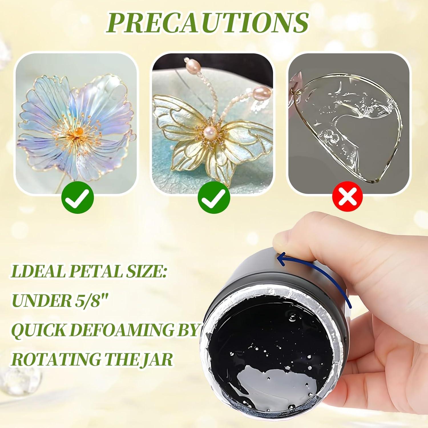 Resina Dip Cristal Clara 100ML con Pinzas y Alambre para DIY