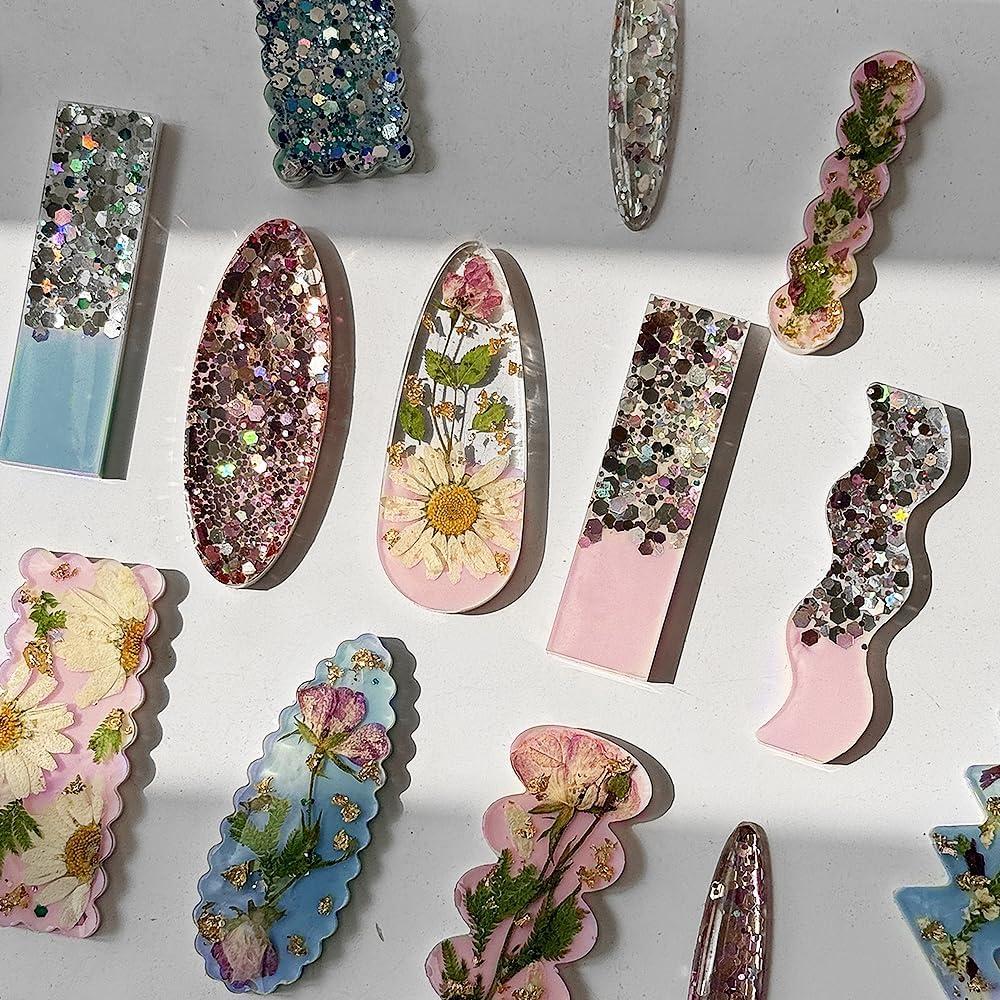 Moldes de Silicona para Clip de Cabello ResinWorld - 10 Piezas