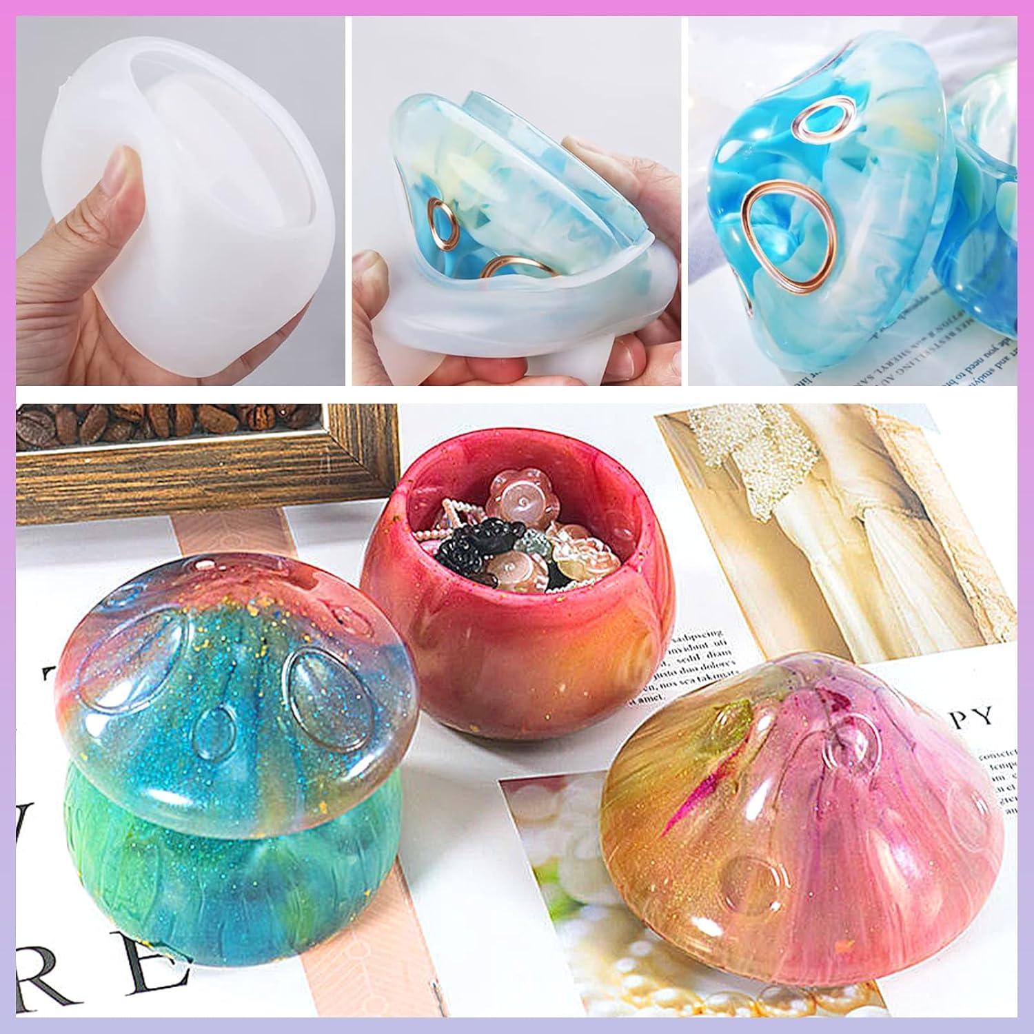 Moldes de Silicona para Resina Unichild 2 Piezas Hongo y Redondo