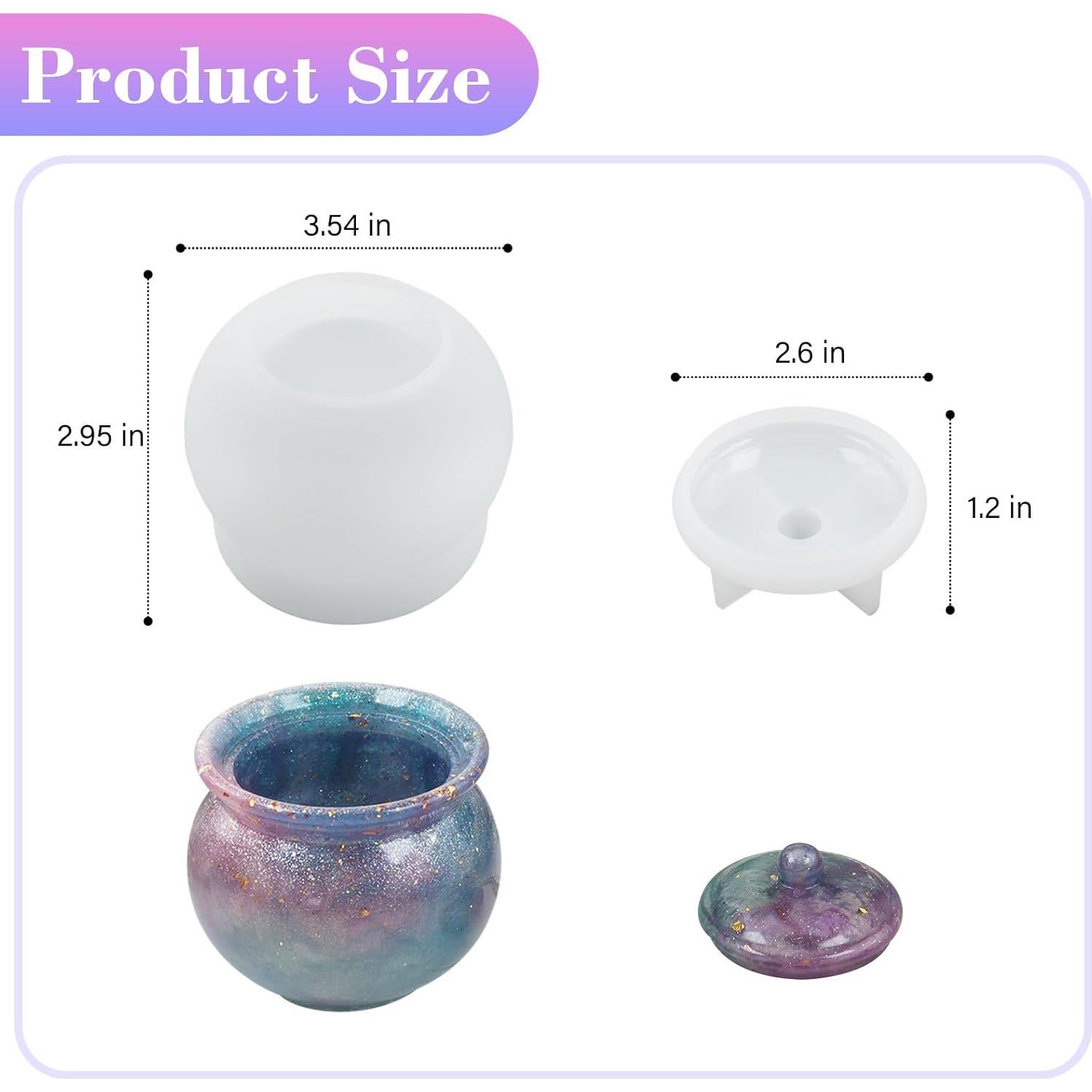 Moldes de Silicona para Resina Unichild 2 Piezas Hongo y Redondo