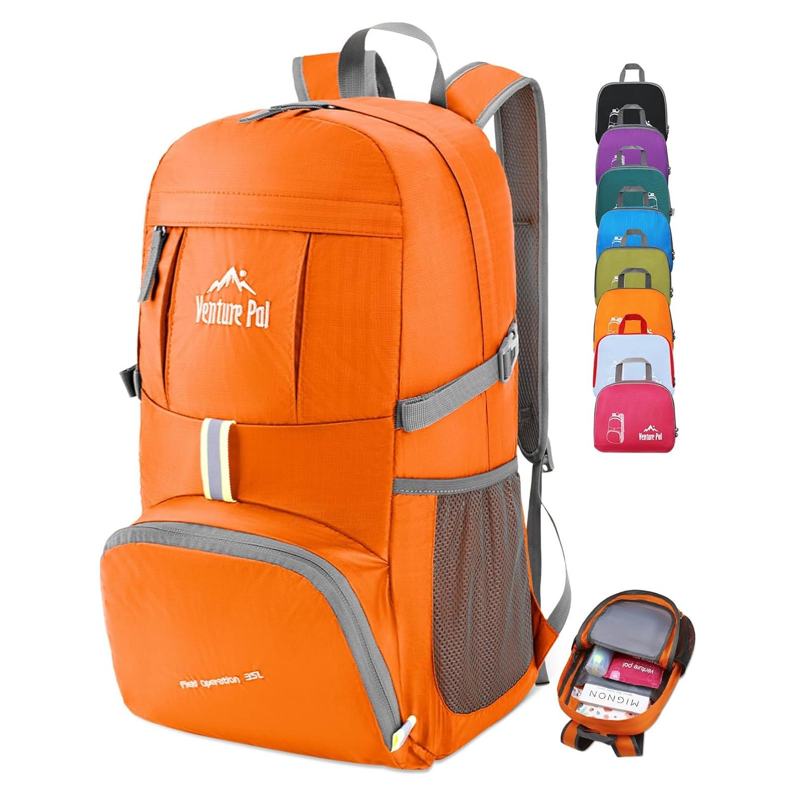 Mochila Plegable Venture Pal 35L Ultraligera Naranja