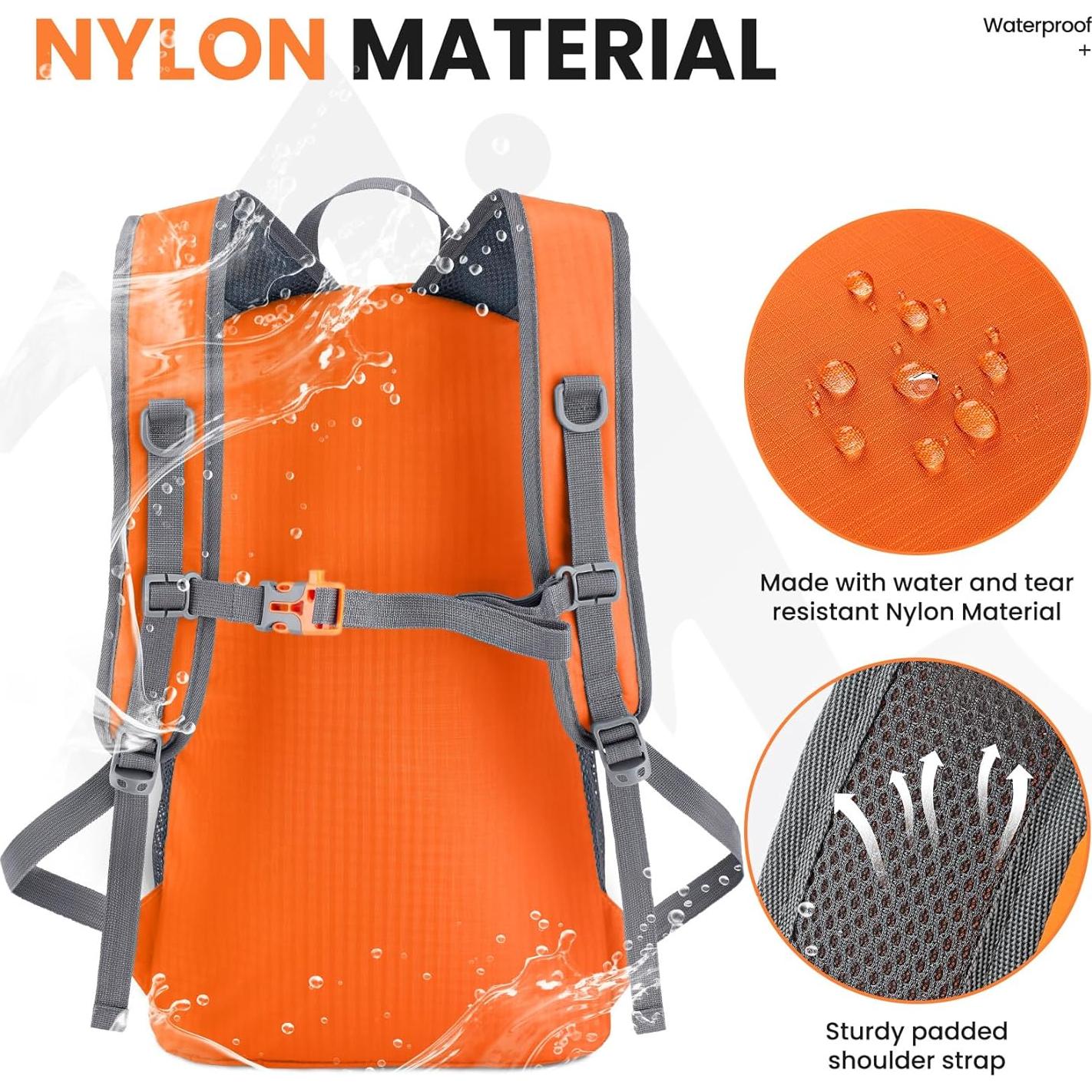 Mochila Plegable Venture Pal 35L Ultraligera Naranja