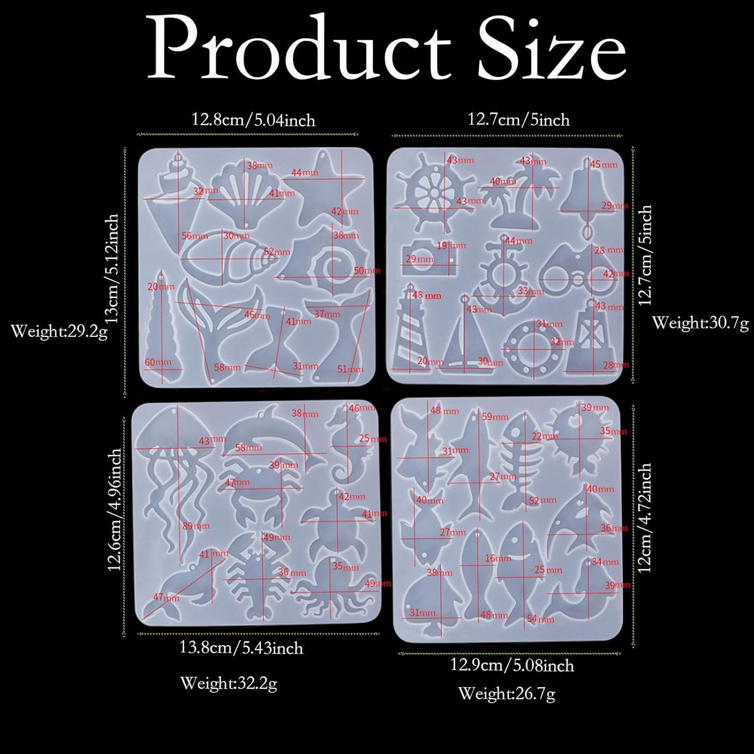 Molde de Silicona para Joyería Marina XYQHOAC - 4 Piezas