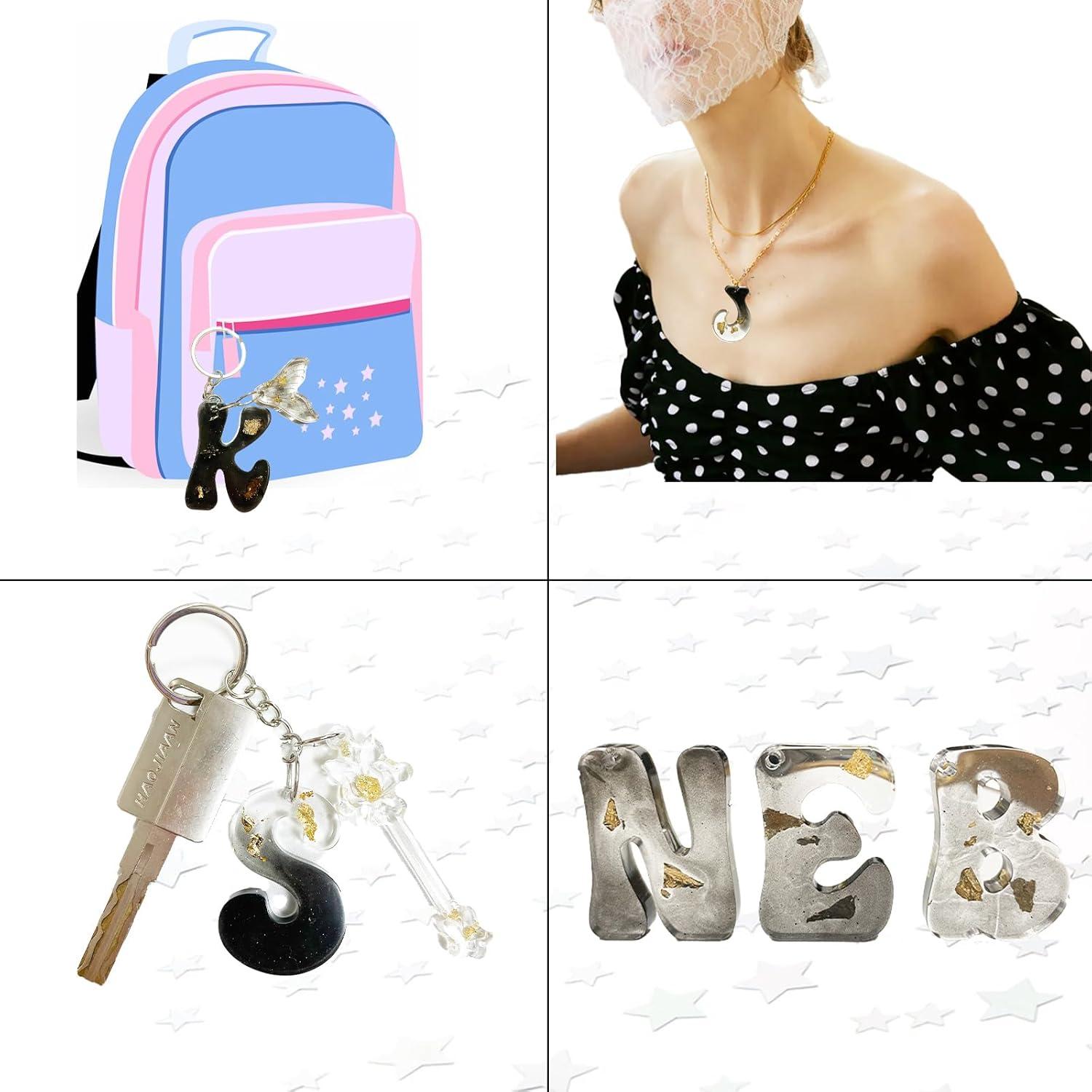 Molde de Silicona para Resina Epóxica YRIHJIXQ A-Z y 0-9