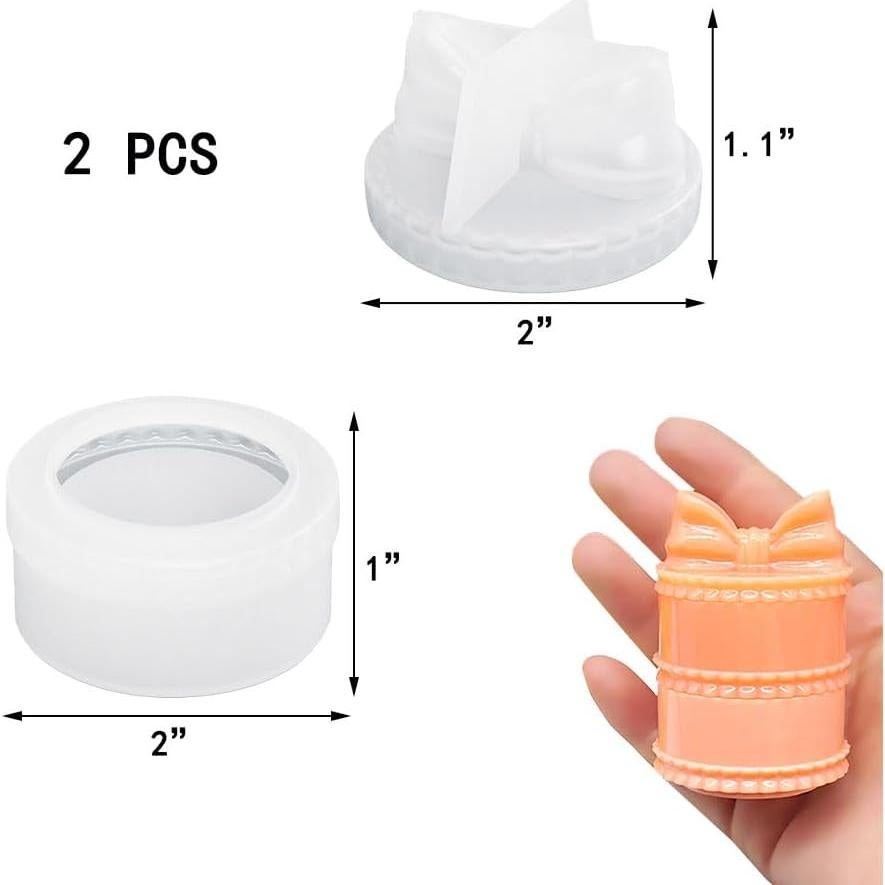 Molde de Almacenamiento Redondo BIGEBO 2 Piezas Silicona 5cm