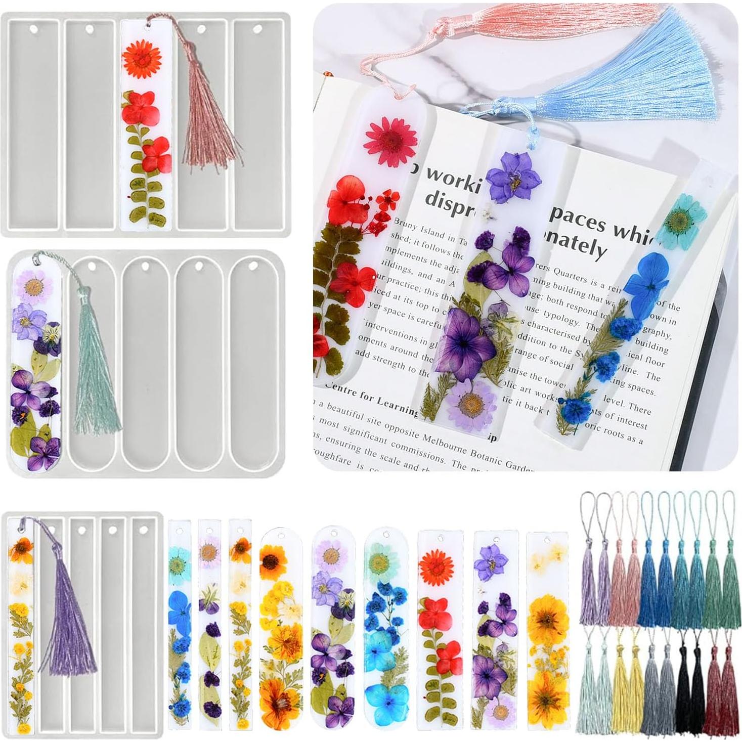 Juego de 3 Moldes de Silicona TZIFQO para Marcadores DIY