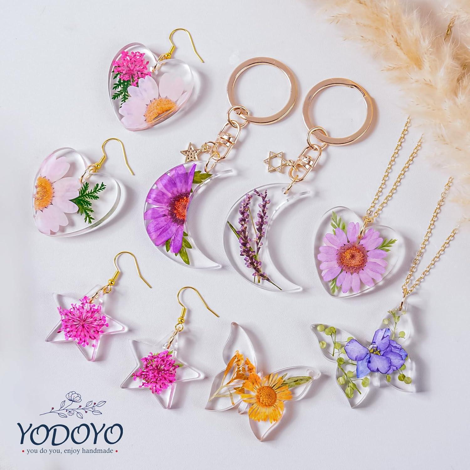 Kit de Moldes de Joyería de Resina YODOYO - 4 Piezas Silicona