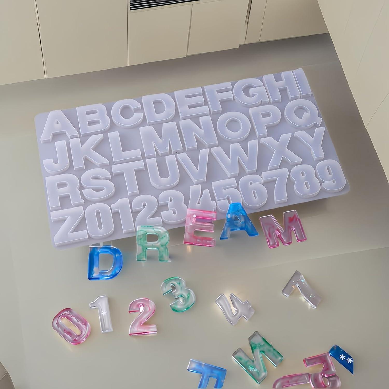 Moldes de Silicona para Joyería Chinshwehaw A-Z y 0-9