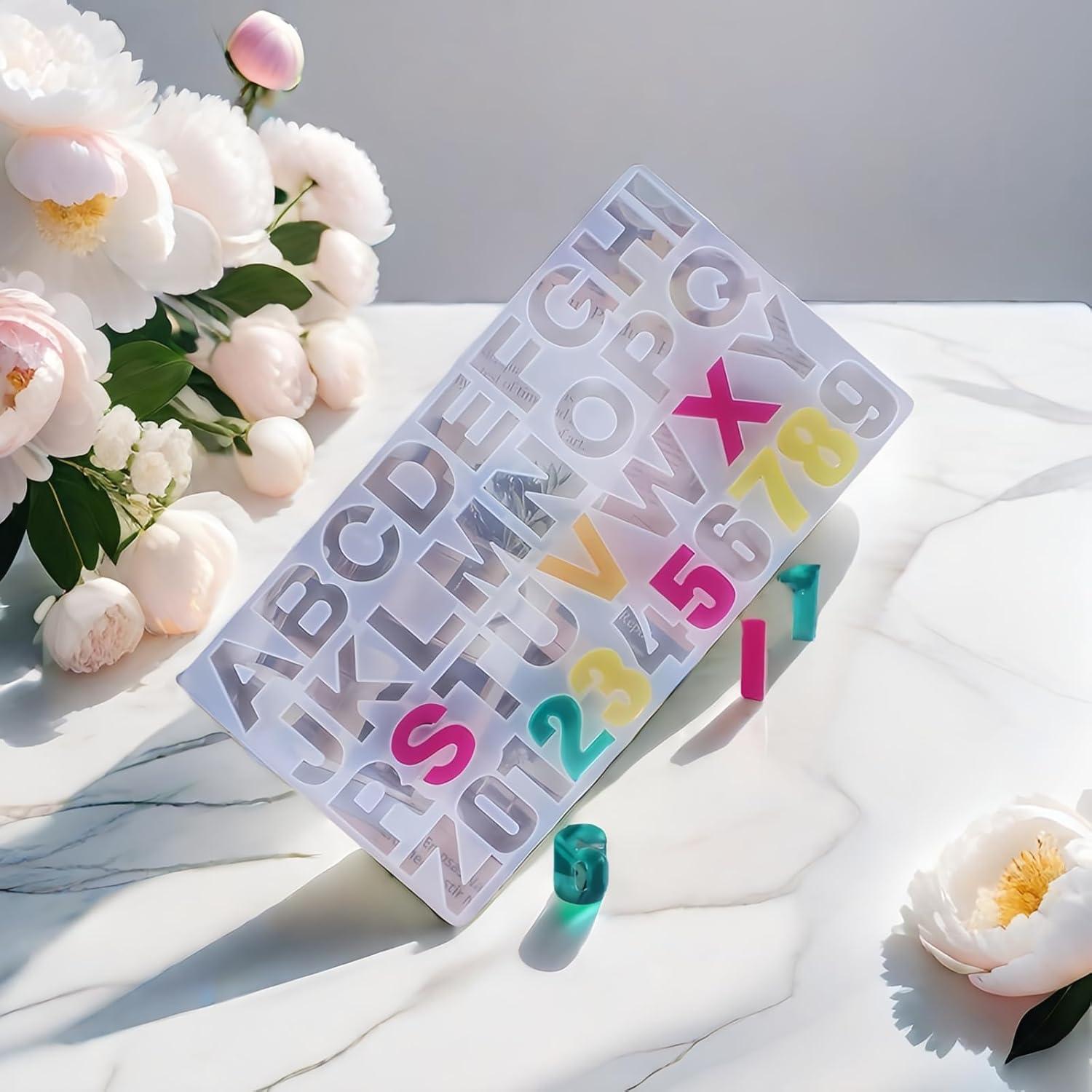 Moldes de Silicona para Joyería Chinshwehaw A-Z y 0-9