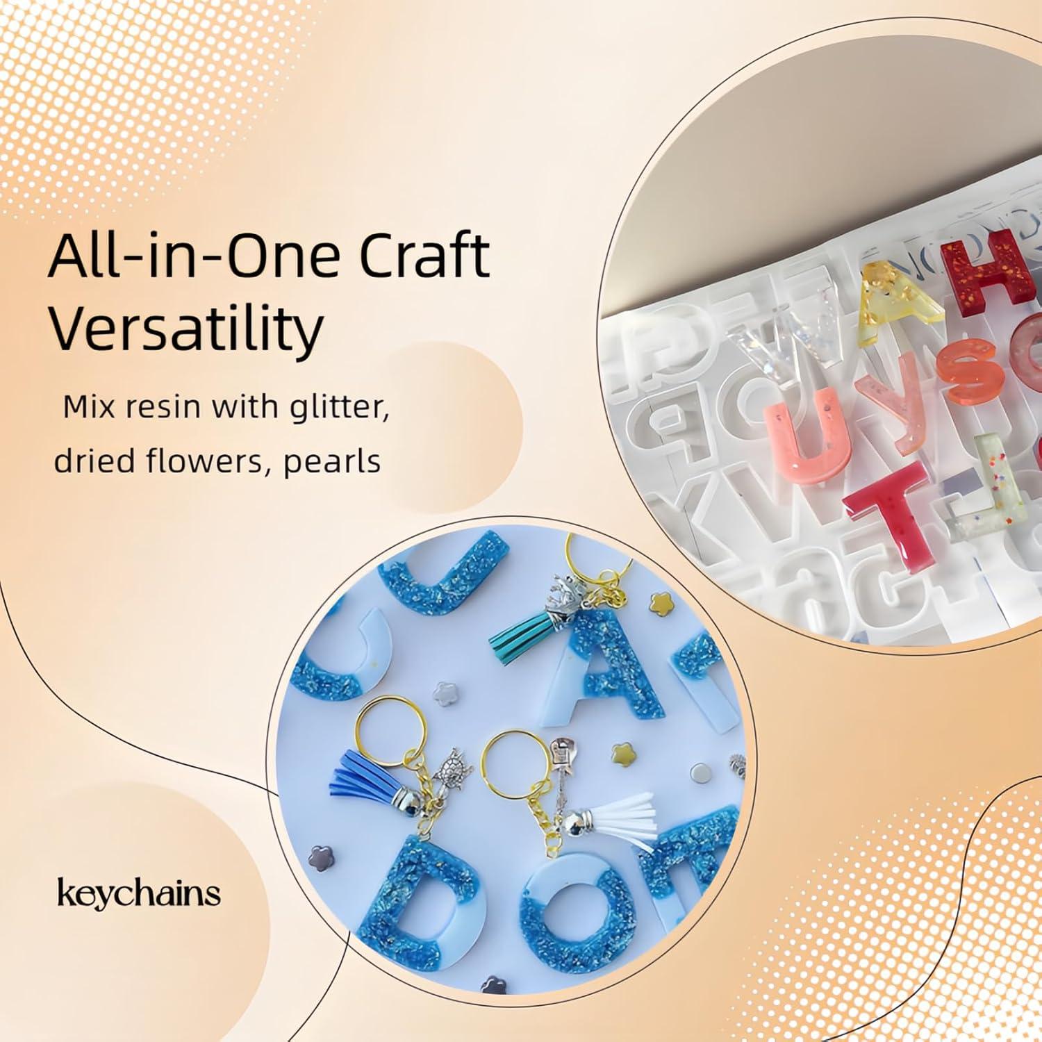 Moldes de Silicona para Joyería Chinshwehaw A-Z y 0-9