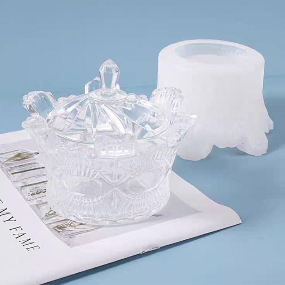 Molde de Resina BIGEBO para Caja Crown con Tapa 11.9x11.9x16 cm