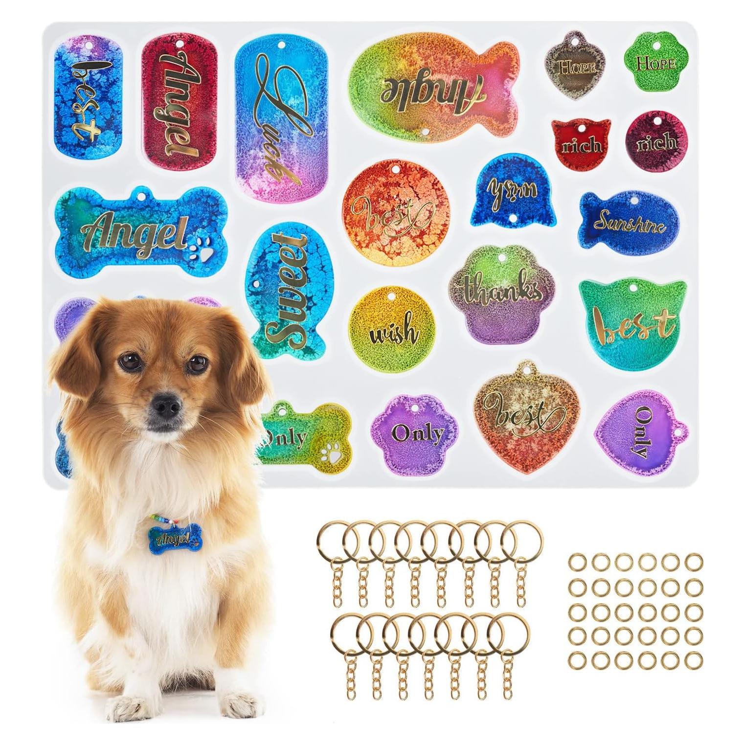 Moldes de Silicona Konrisa para Etiquetas de Mascotas 22 Cavidades