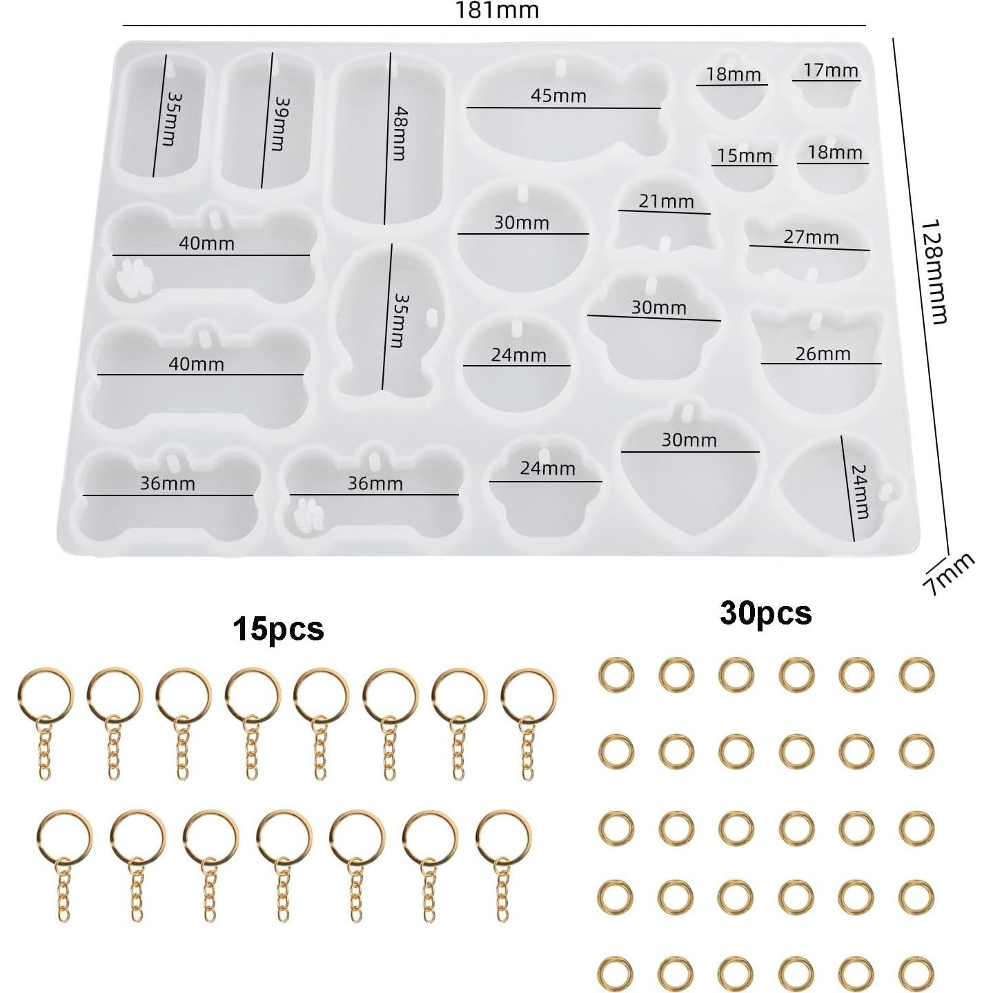 Moldes de Silicona Konrisa para Etiquetas de Mascotas 22 Cavidades
