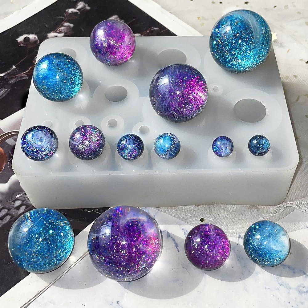 Molde de Esfera de Silicona ResinWorld 20 Cavidades 10 Tamaños