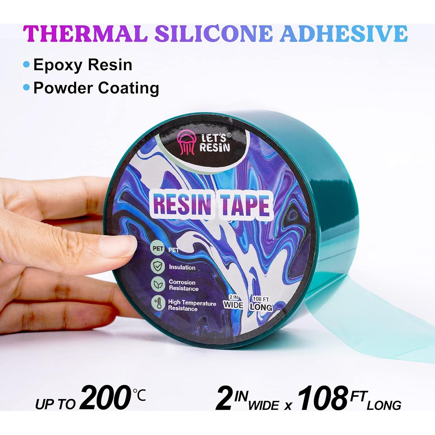 Cinta de Resina LET'S RESIN 5.08 cm x 32.92 m Alta Temperatura