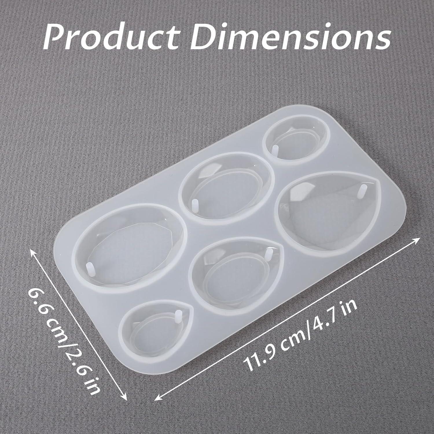 Moldes de Silicona para Resina Ovalados y en Gota - 2 Piezas