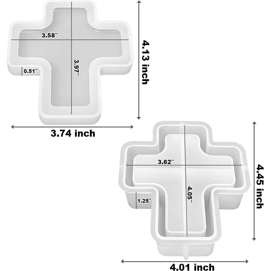 Molde de Silicona Cruz ResinWorld 10.16x9.0x4.0 cm