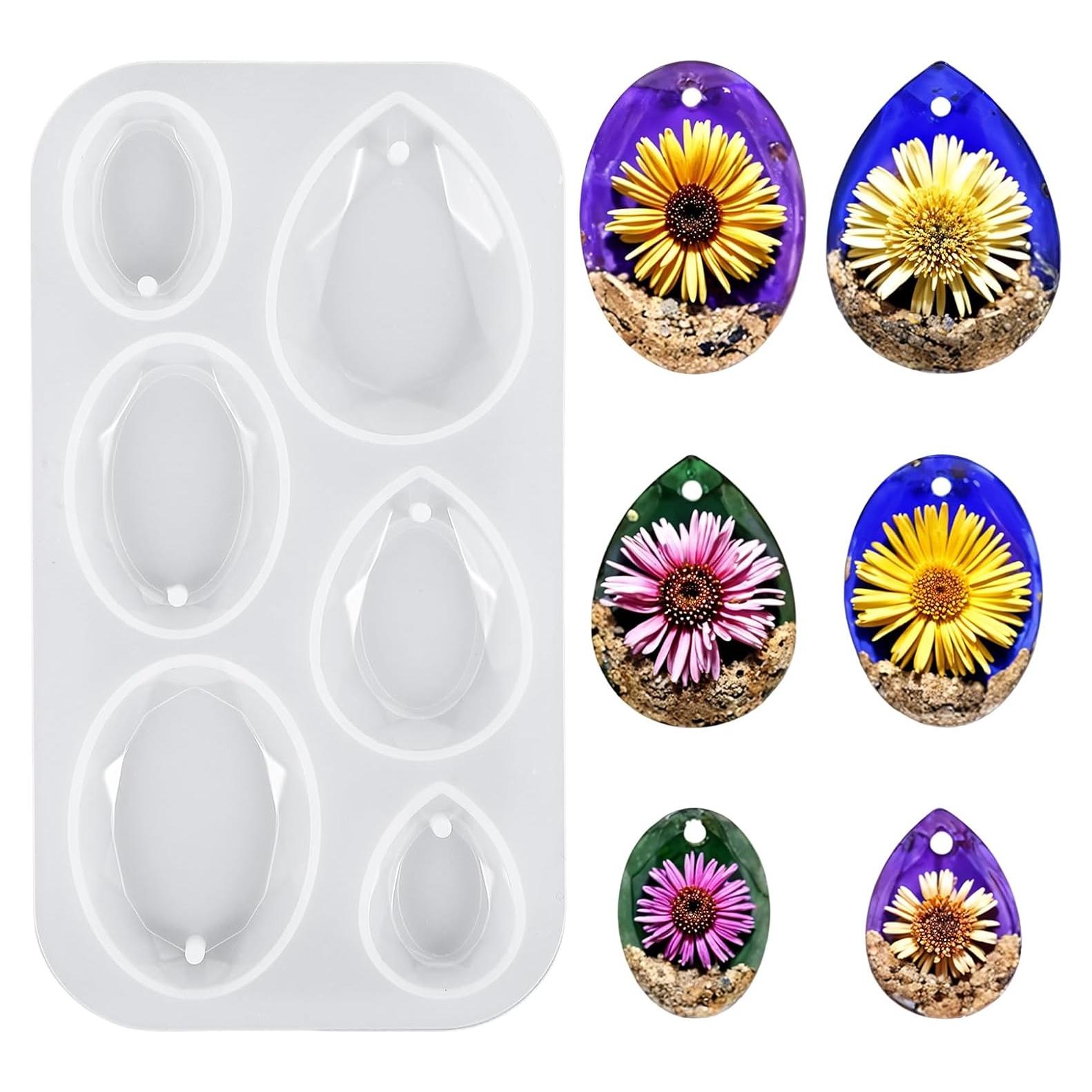 Molde de Silicona Shimmeroo para Pendientes DIY 6 Cavidades