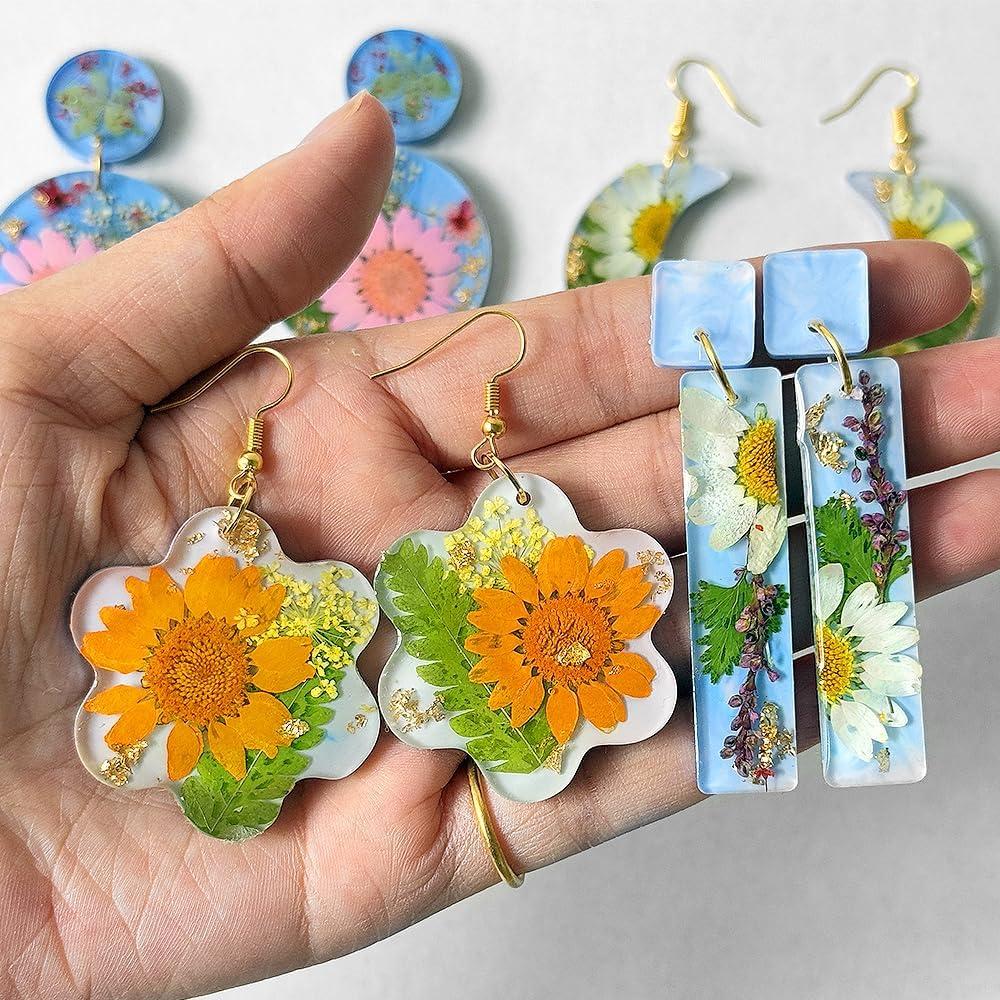 Moldes de Aretes de Silicona ResinWorld - 5 Formas Variadas