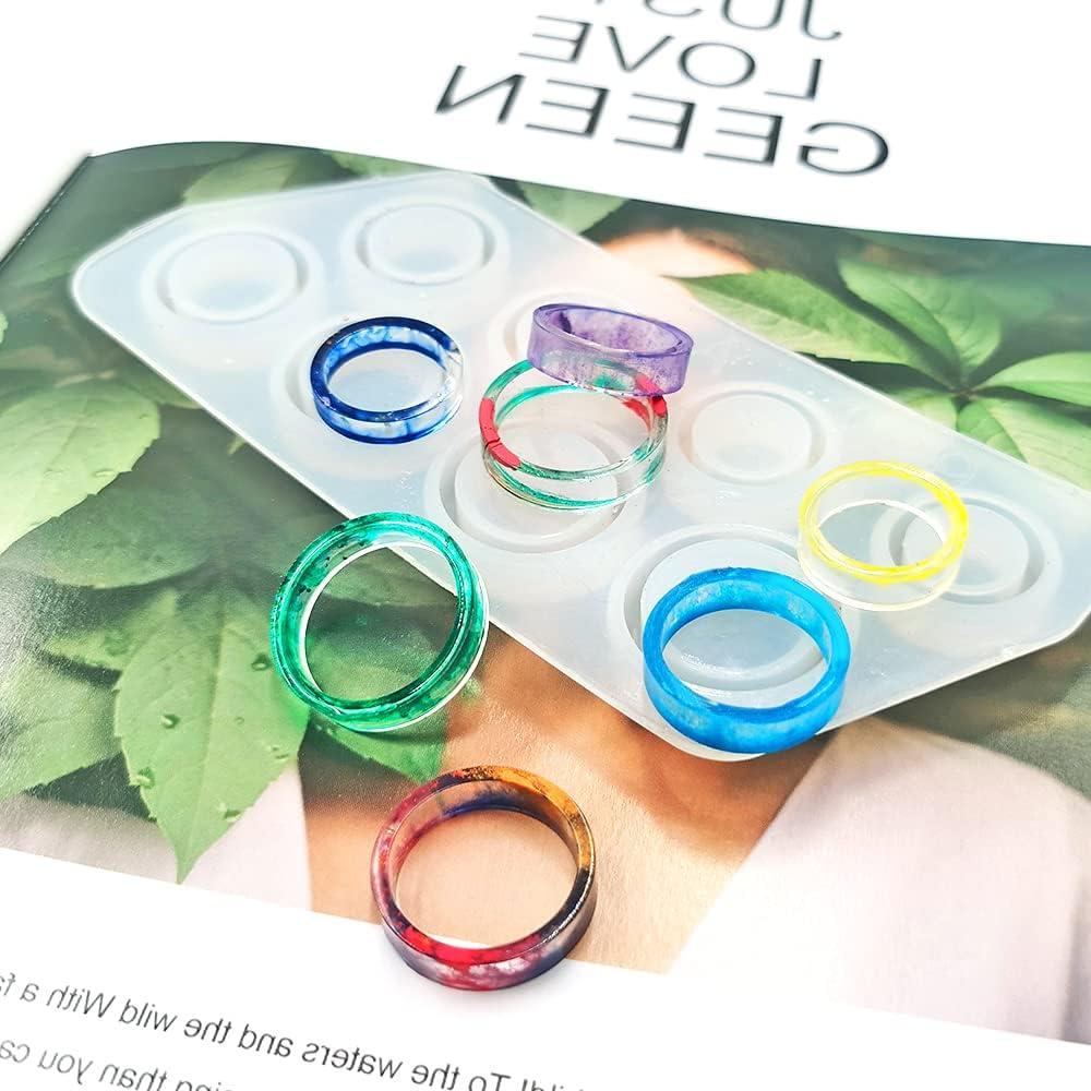 Molde de Anillo de Silicona SENHAI 3 Piezas 8 Tamaños DIY