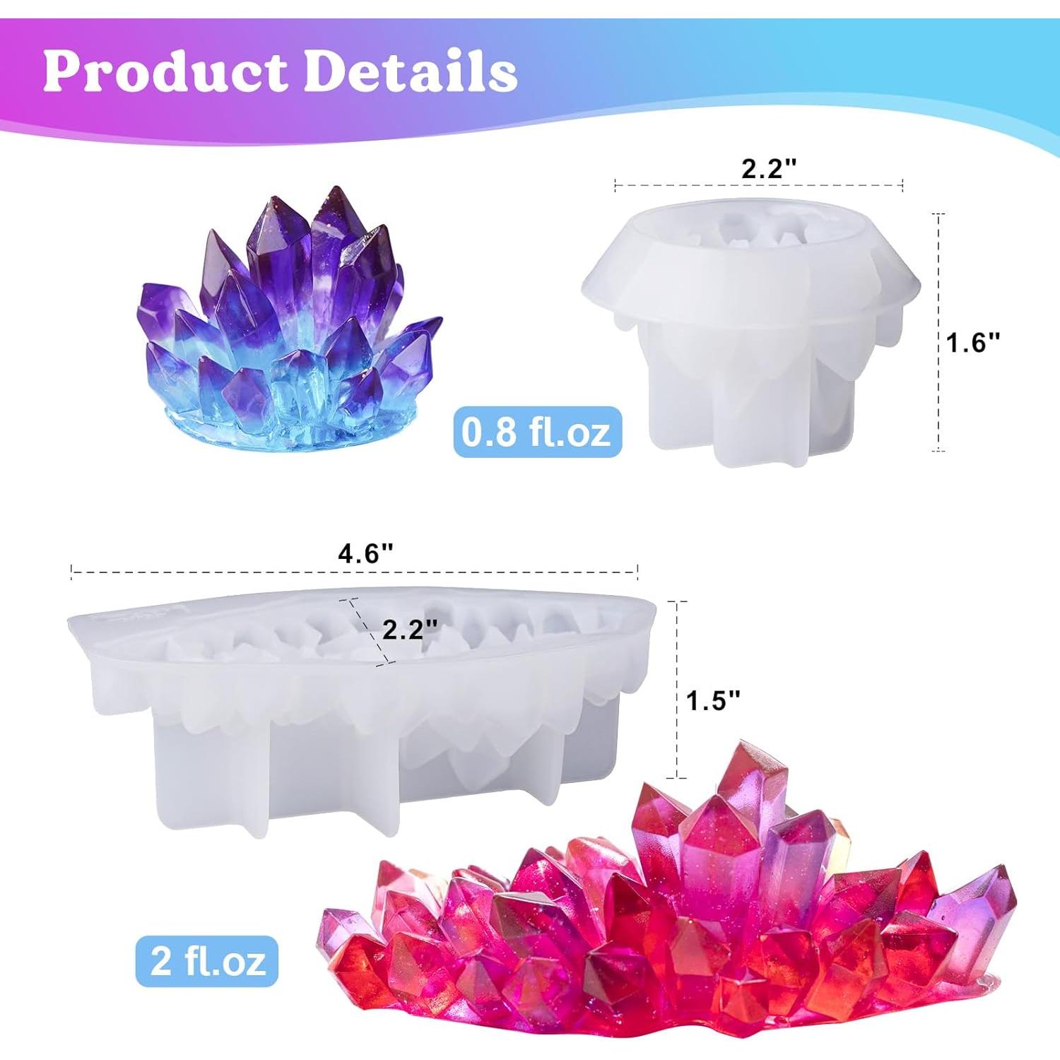 Moldes de Resina de Silicona LET'S RESIN para Cristales DIY