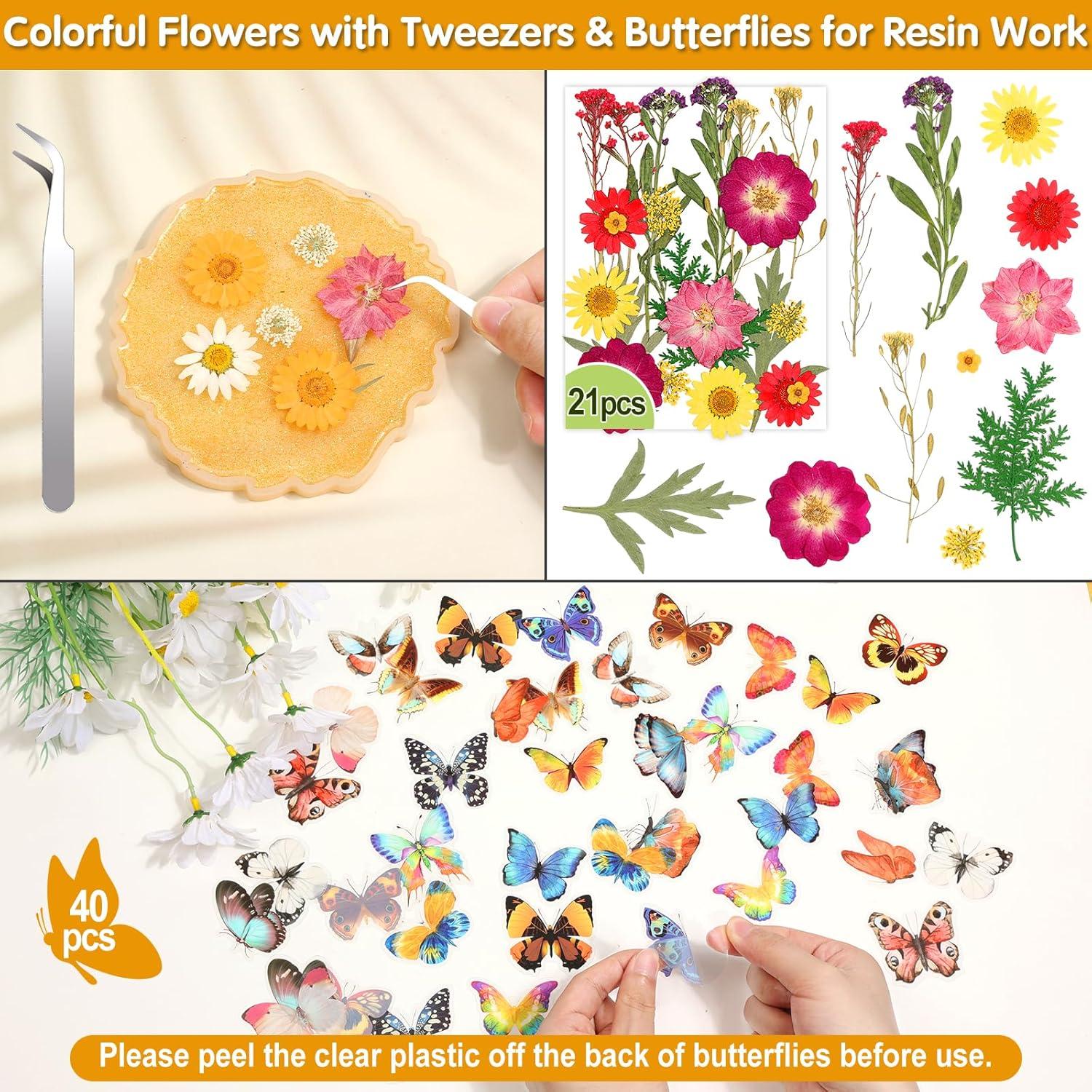 235 Piezas Flores Secas Prensadas Cruzix para Manualidades