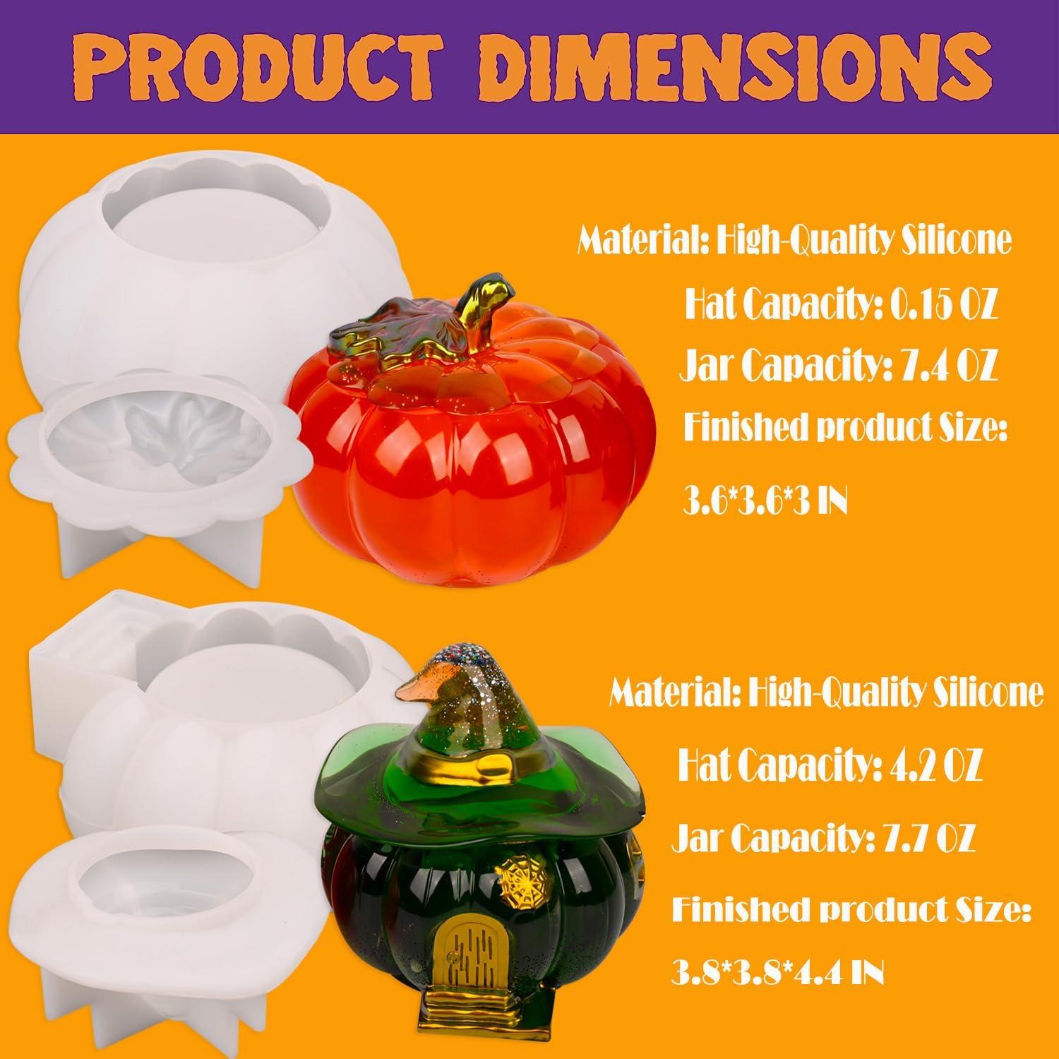 Moldes de Silicona Halloween Actvty - 2 Pcs Tarro Calabaza